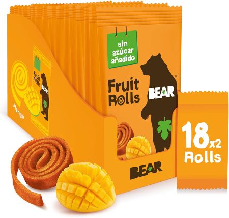 Rollitos de Fruta Sabor Mango marca Bear