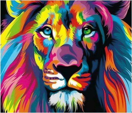 cuadro para pintar siguiendo los numeros de leon